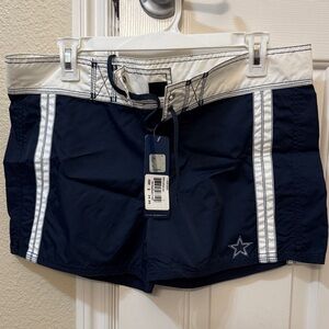 Dallas Cowboys Navy and White Cover-Up Shorts with Star Logo